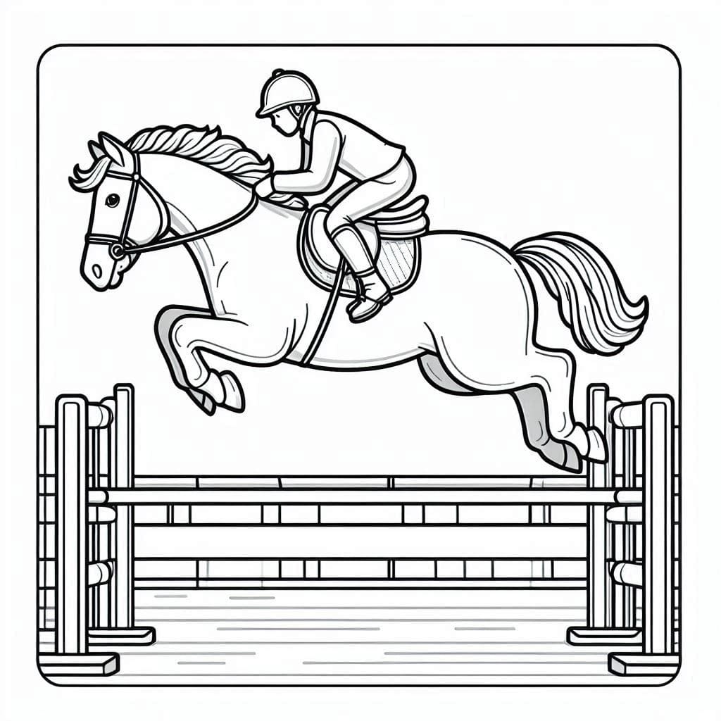 Coloriage gratuit pour enfants et adultes Cheval #216499, collection Animaux