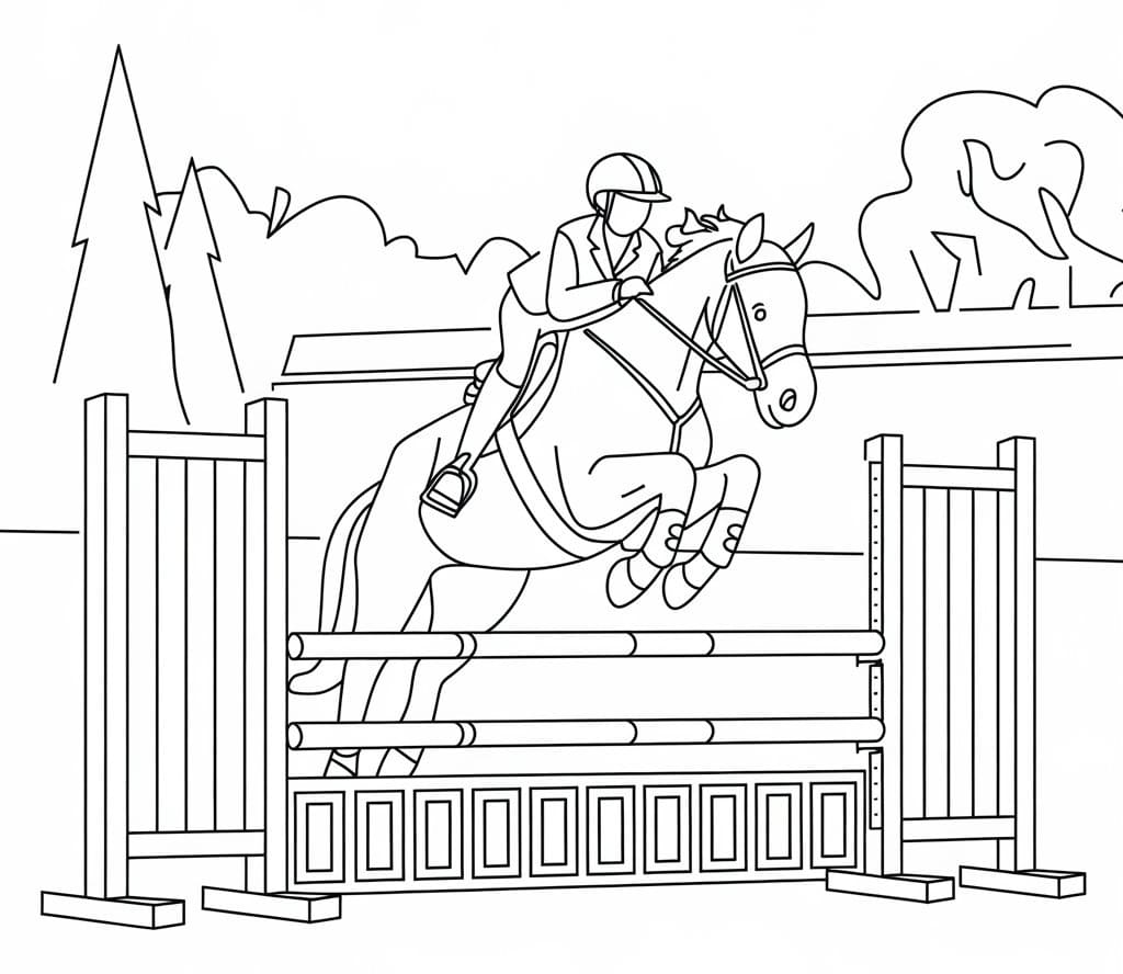 Dessin Cheval #216511 à colorier de la série Animaux, gratuit à télécharger et imprimer