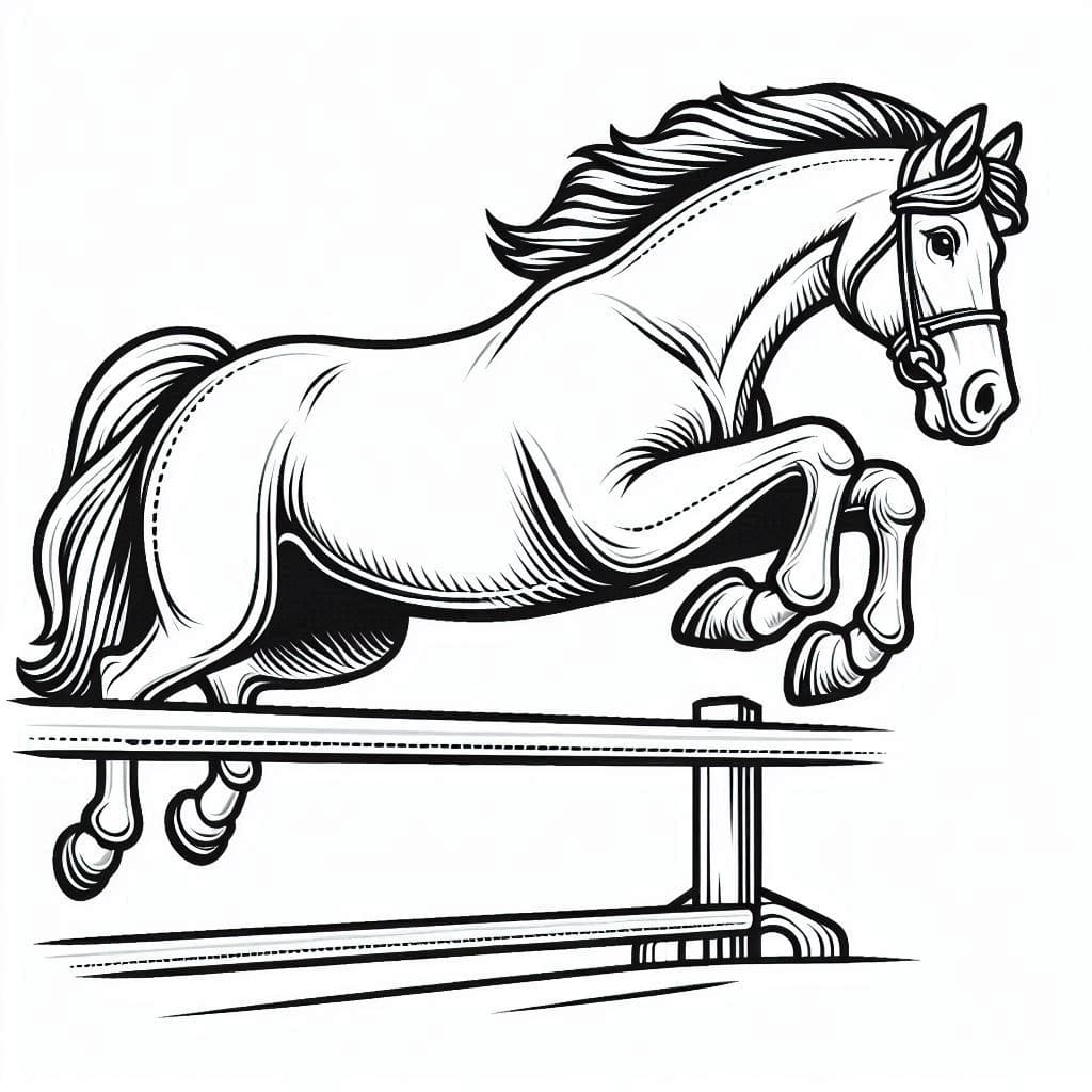 Coloriage gratuit Cheval #216534 de la collection Animaux à imprimer
