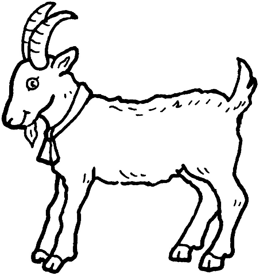 Dessin à colorier: Chèvre (Animaux) #2361 - Coloriages à Imprimer Gratuits