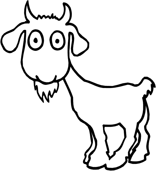 Dessin à colorier: Chèvre (Animaux) #2373 - Coloriages à Imprimer Gratuits