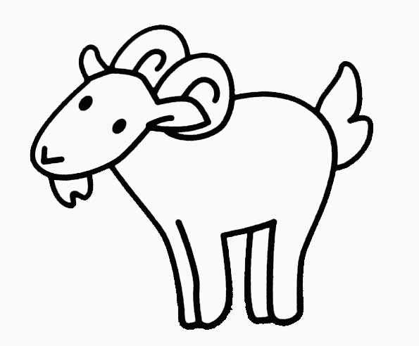 Dessin à colorier: Chèvre (Animaux) #2375 - Coloriages à Imprimer Gratuits