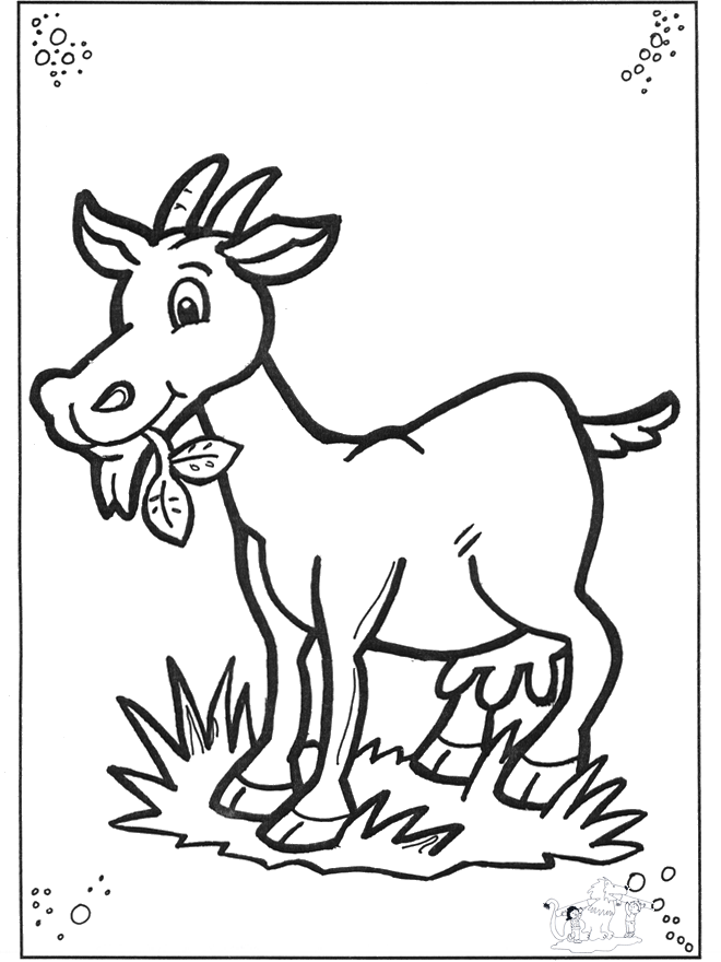Dessin à colorier: Chèvre (Animaux) #2384 - Coloriages à Imprimer Gratuits