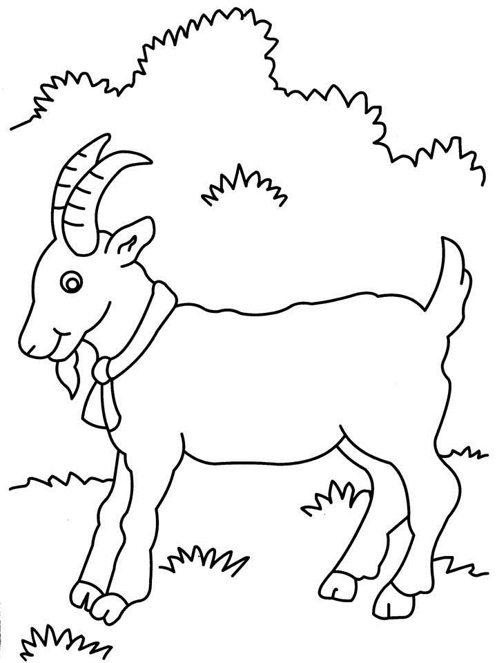 Dessin à colorier: Chèvre (Animaux) #2403 - Coloriages à Imprimer Gratuits