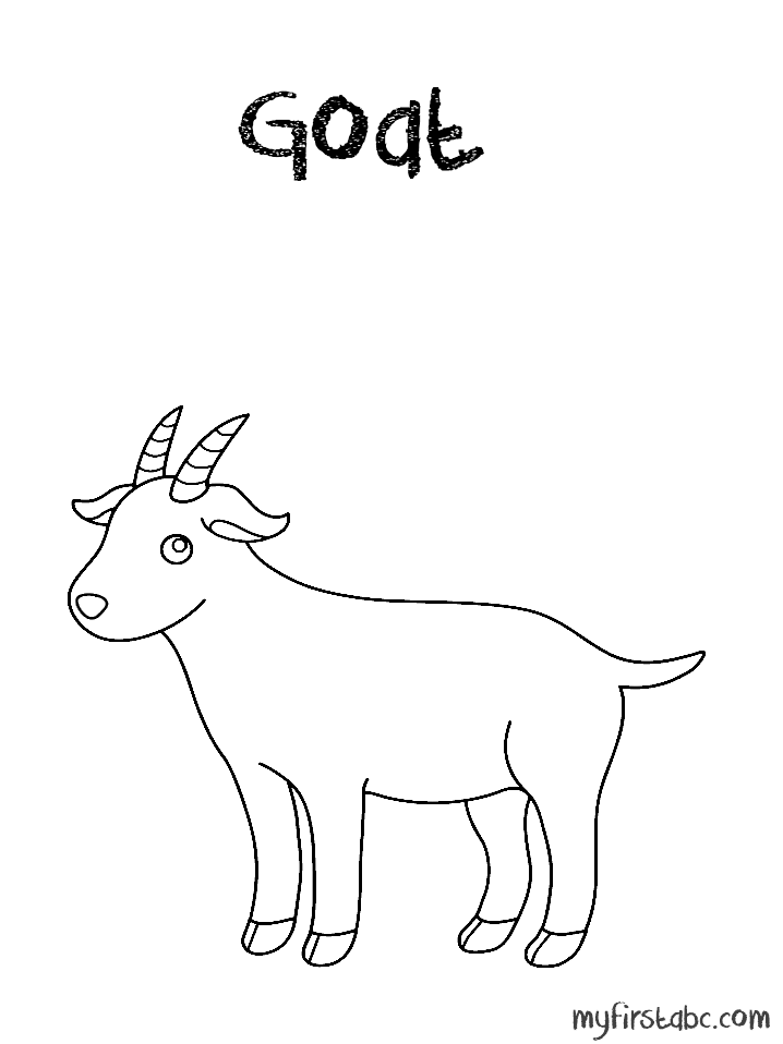 Dessin à colorier: Chèvre (Animaux) #2405 - Coloriages à Imprimer Gratuits