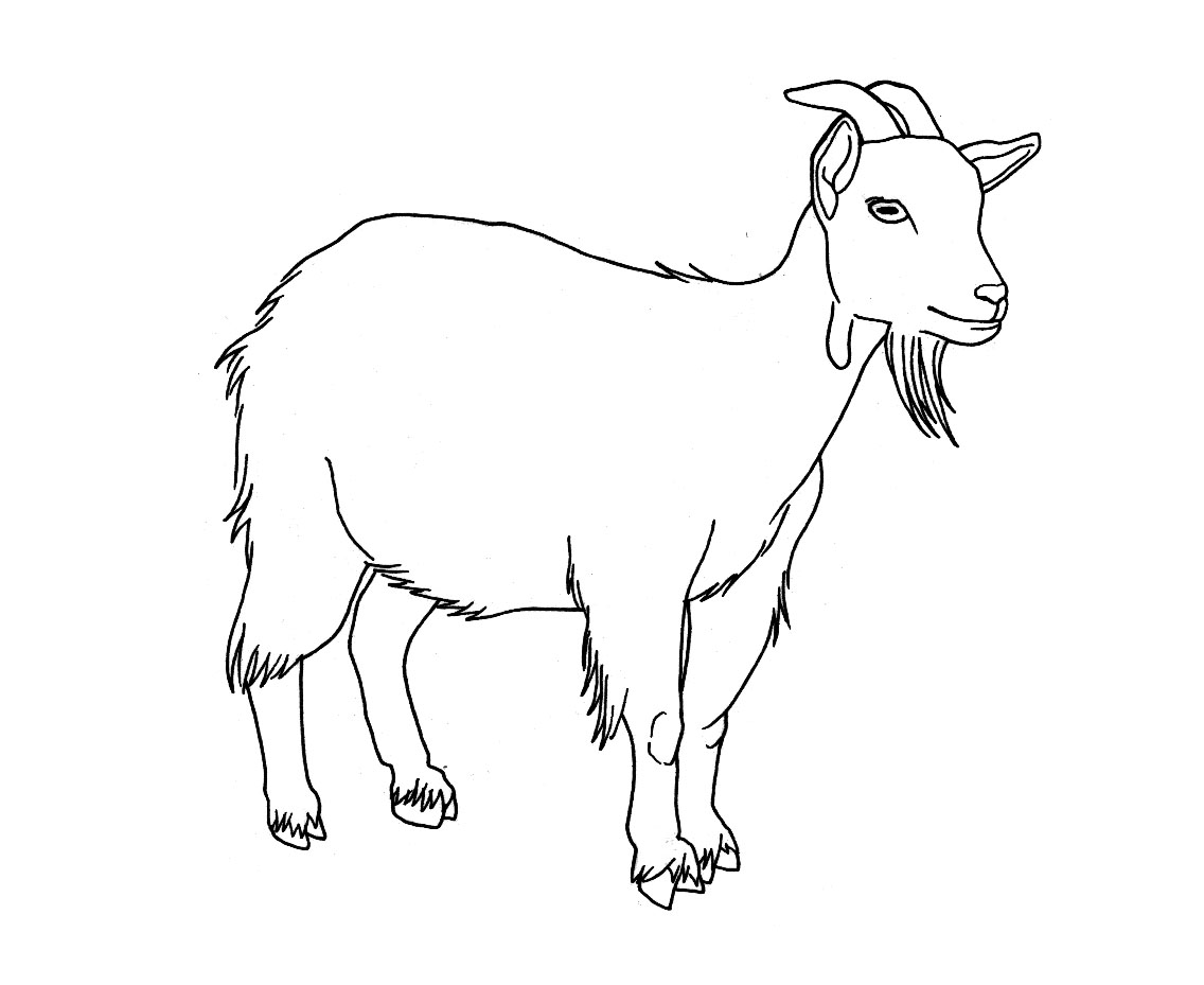 Dessin à colorier: Chèvre (Animaux) #2406 - Coloriages à Imprimer Gratuits