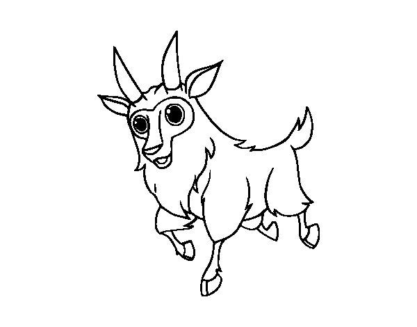 Dessin à colorier: Chèvre (Animaux) #2419 - Coloriages à Imprimer Gratuits