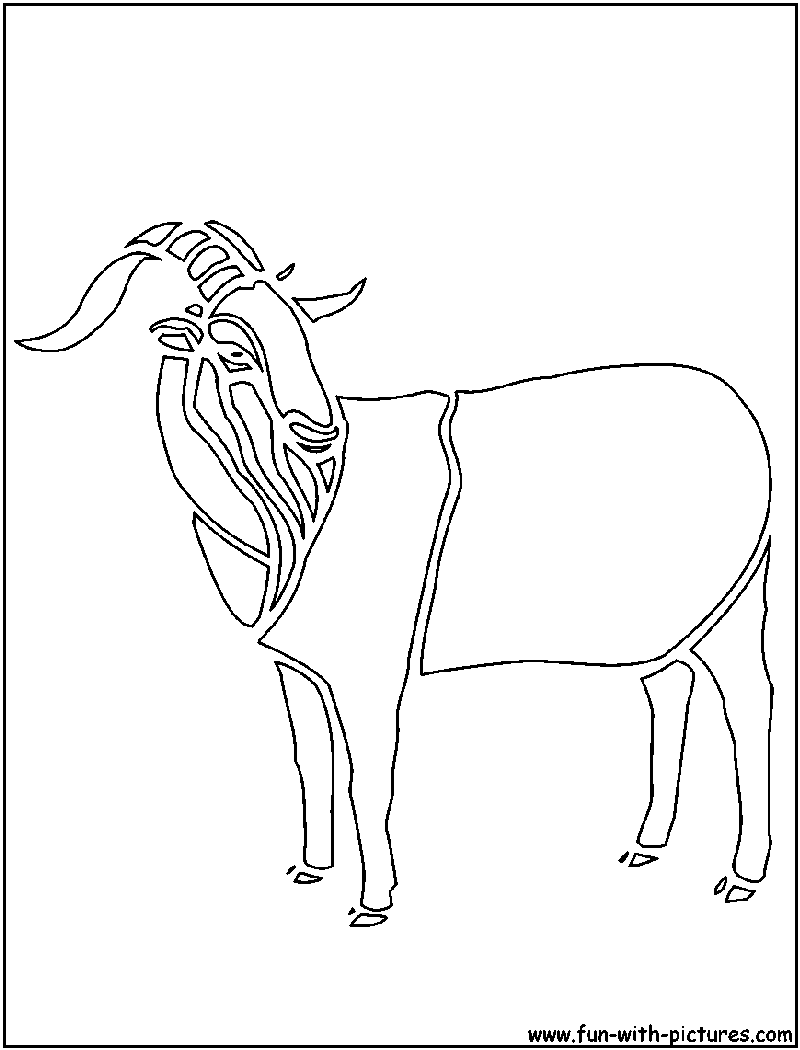 Dessin à colorier: Chèvre (Animaux) #2433 - Coloriages à Imprimer Gratuits