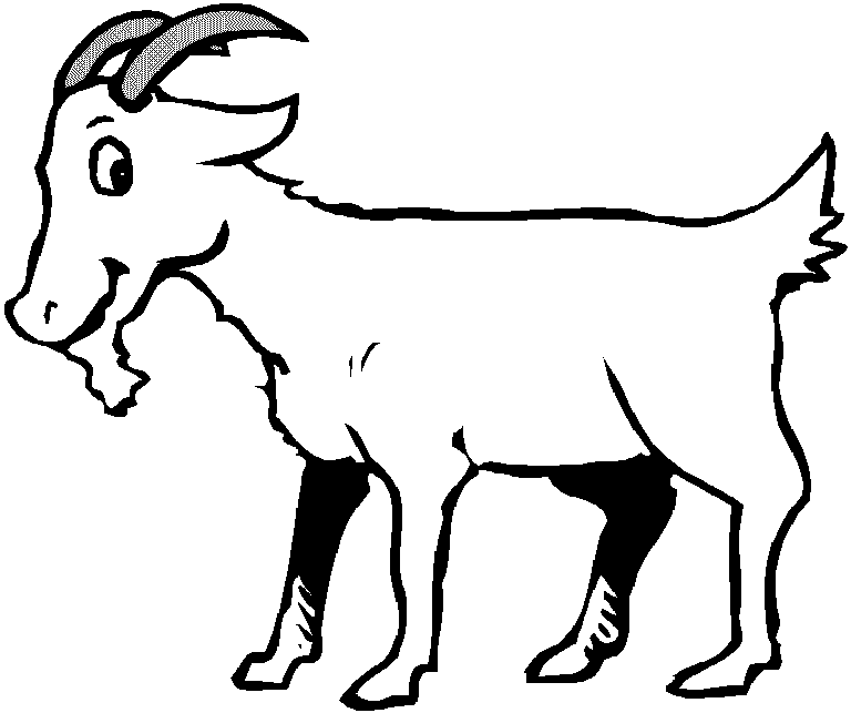 Dessin à colorier: Chèvre (Animaux) #2438 - Coloriages à Imprimer Gratuits