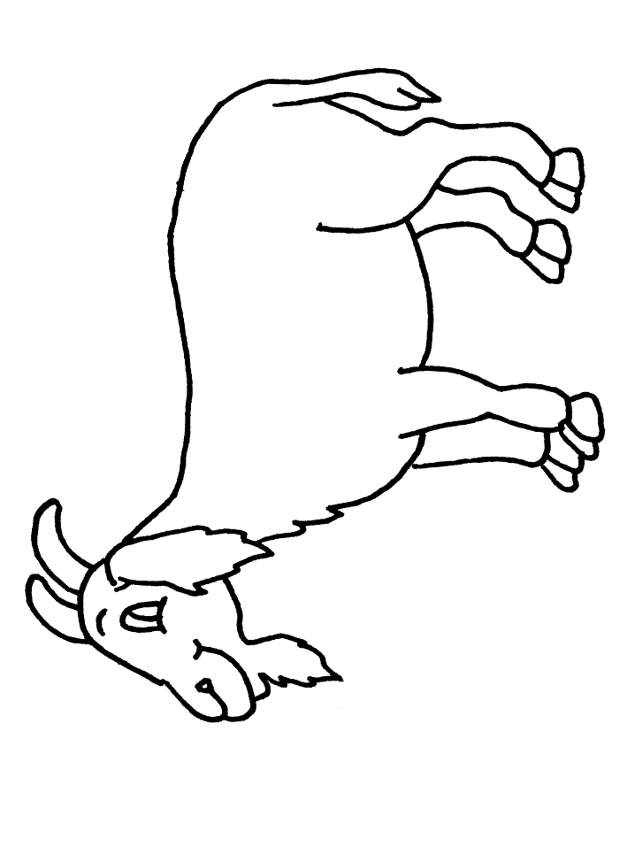 Dessin à colorier: Chèvre (Animaux) #2454 - Coloriages à Imprimer Gratuits