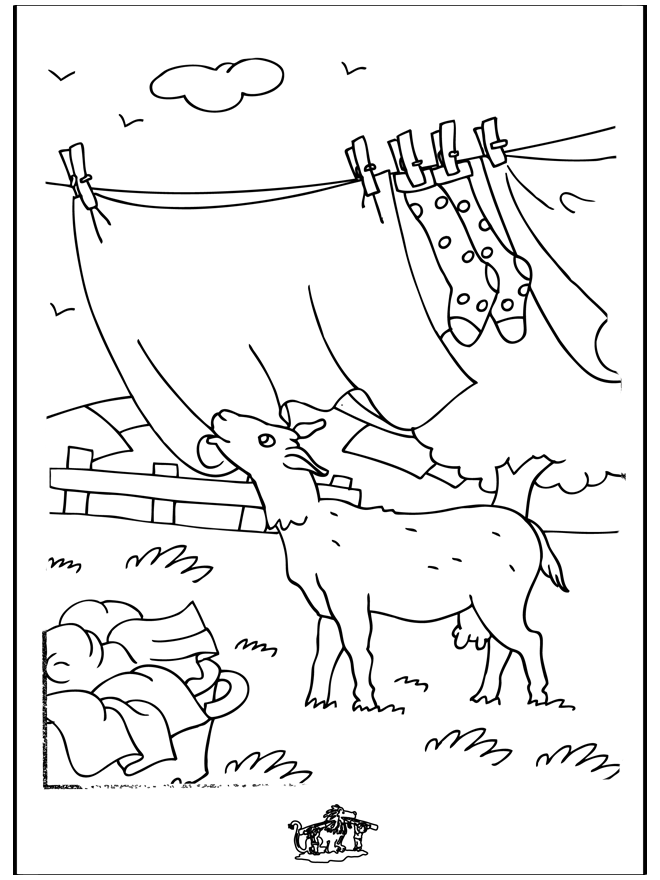 Dessin à colorier: Chèvre (Animaux) #2470 - Coloriages à Imprimer Gratuits