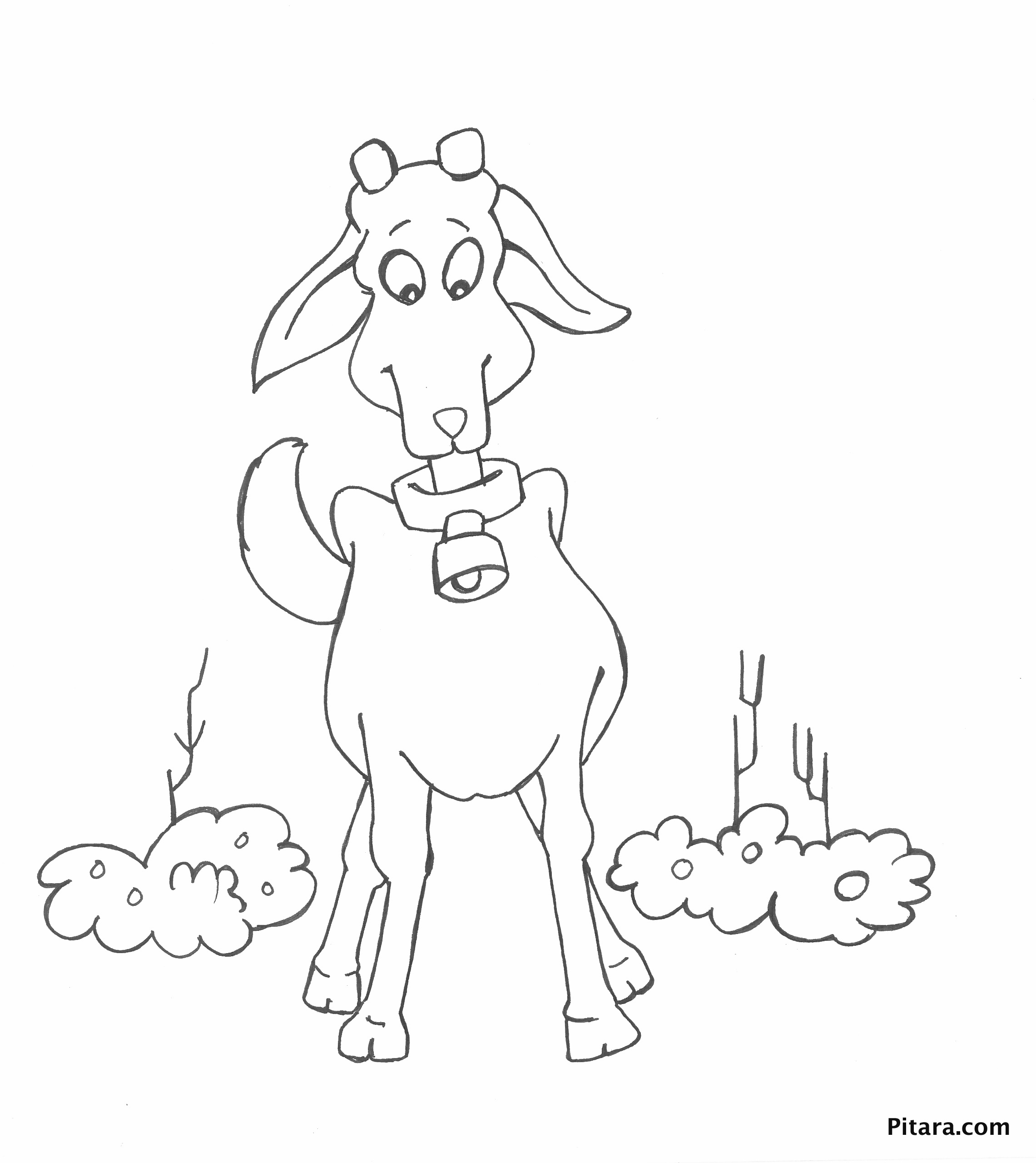 Dessin à colorier: Chèvre (Animaux) #2490 - Coloriages à Imprimer Gratuits
