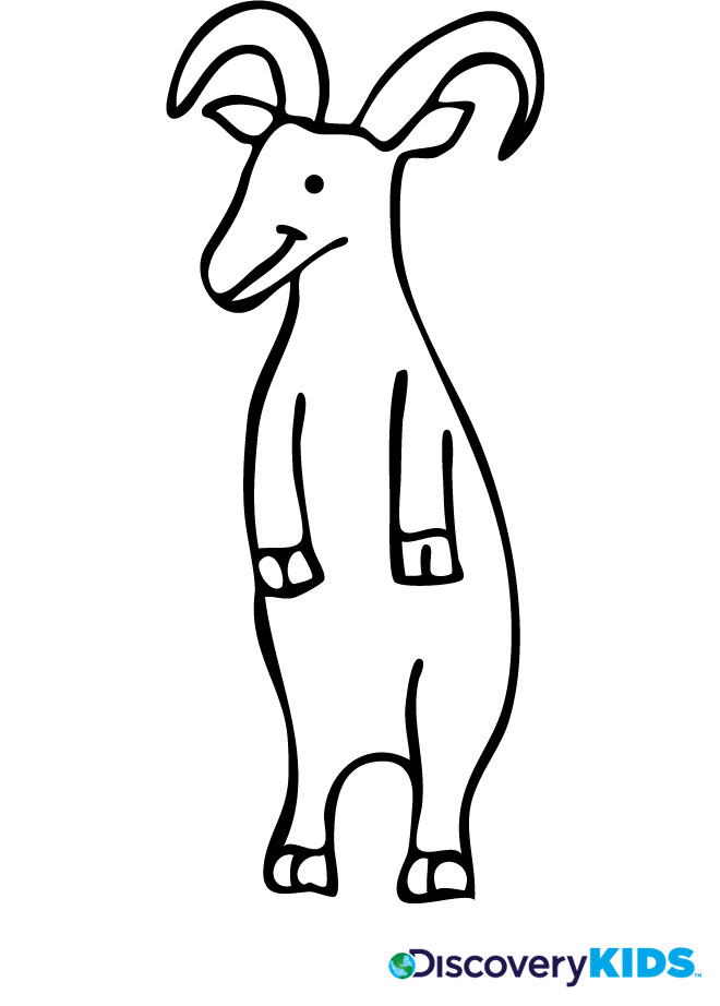 Dessin à colorier: Chèvre (Animaux) #2519 - Coloriages à Imprimer Gratuits