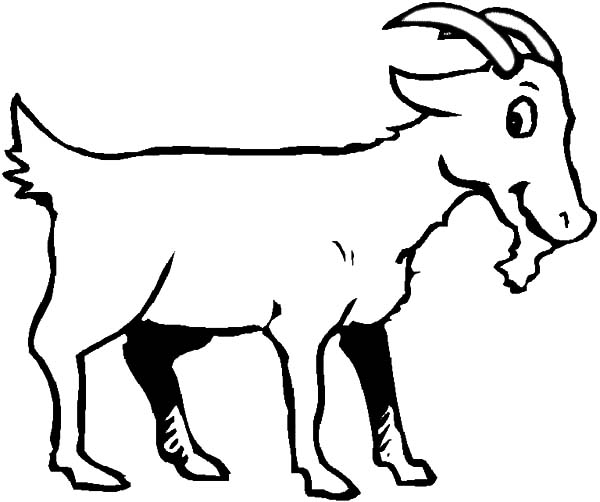 Dessin à colorier: Chèvre (Animaux) #2522 - Coloriages à Imprimer Gratuits