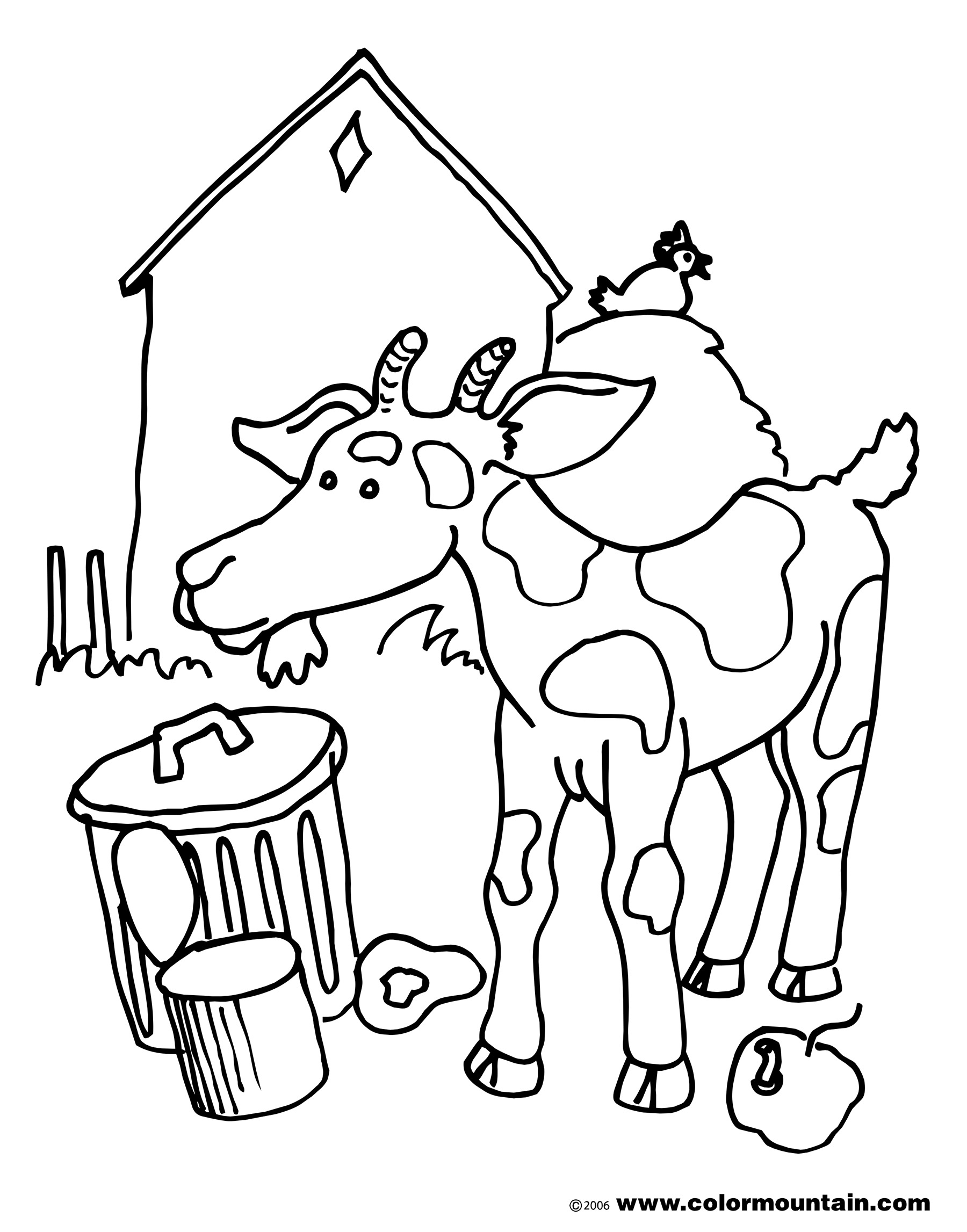 Dessin à colorier: Chèvre (Animaux) #2552 - Coloriages à Imprimer Gratuits