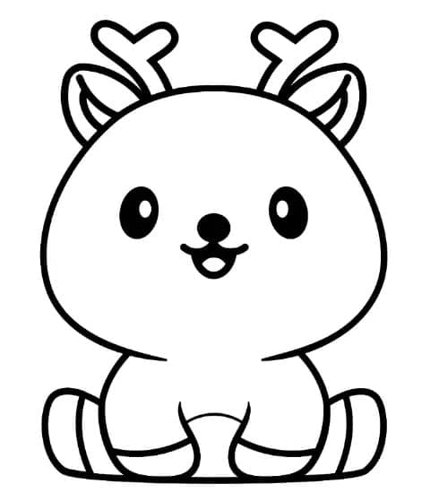 Coloriage gratuit Chevreuil #191088 de la collection Animaux à imprimer