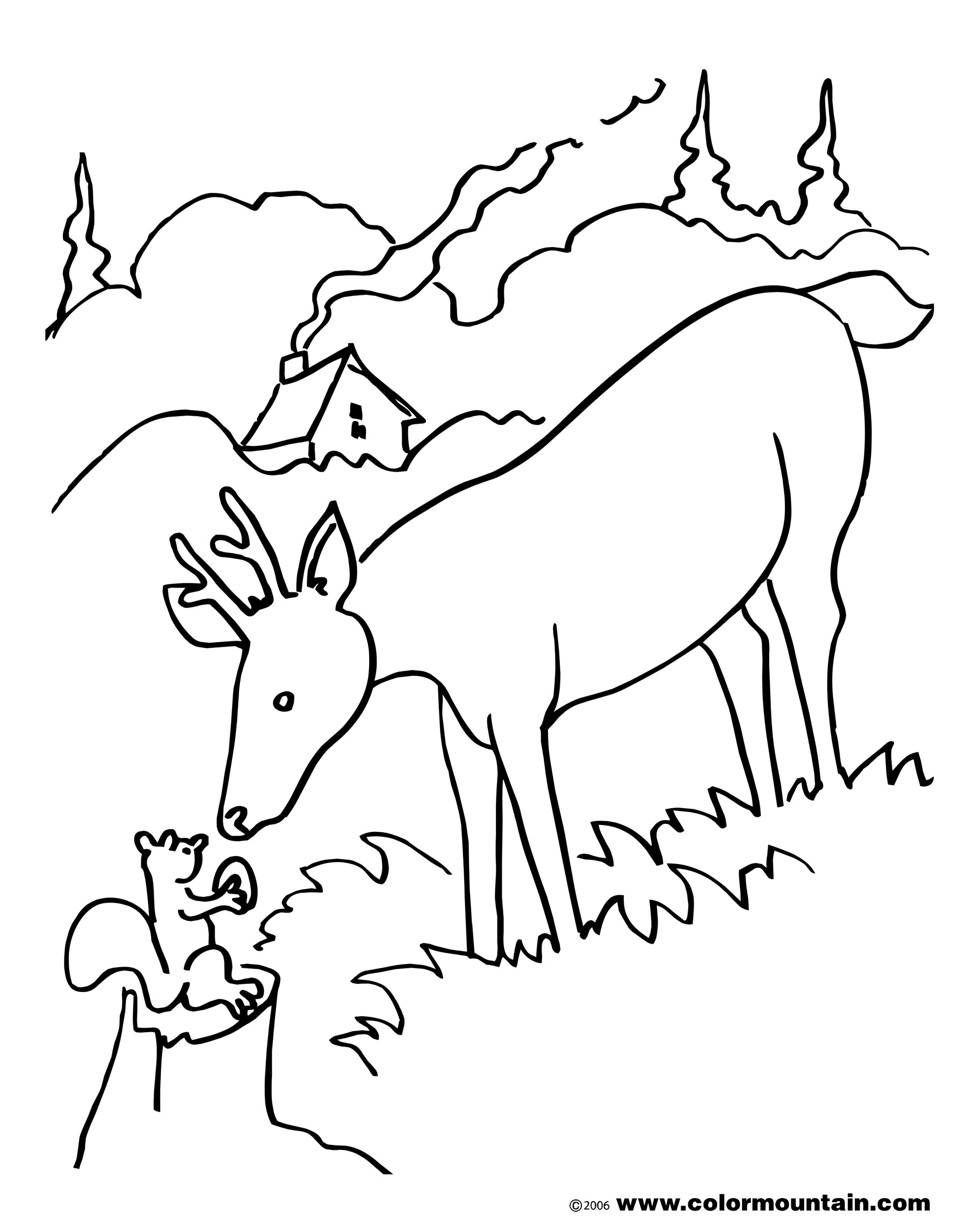 Dessin à colorier: Chevreuil (Animaux) #2753 - Coloriages à Imprimer Gratuits