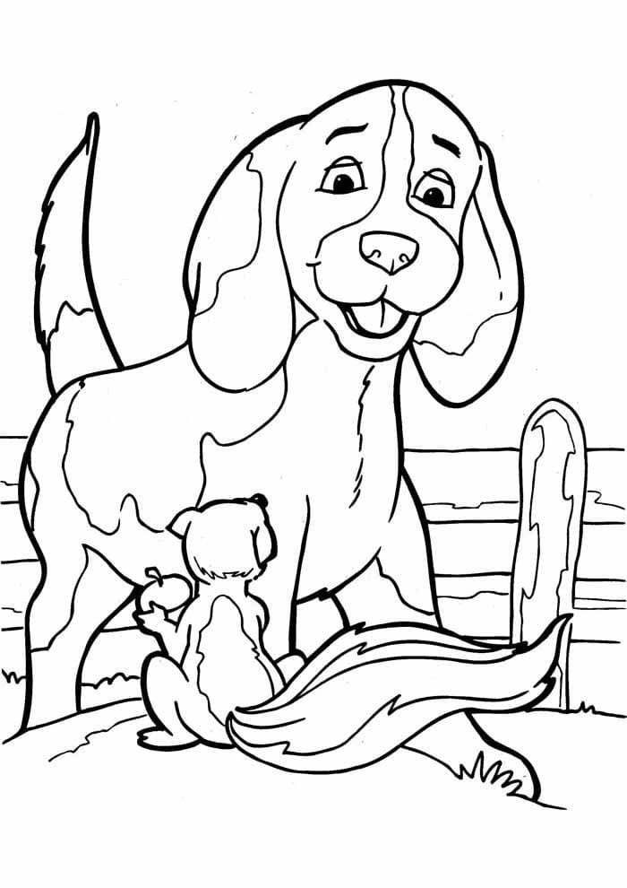 Coloriage gratuit Chien #182774 de la collection Animaux à imprimer