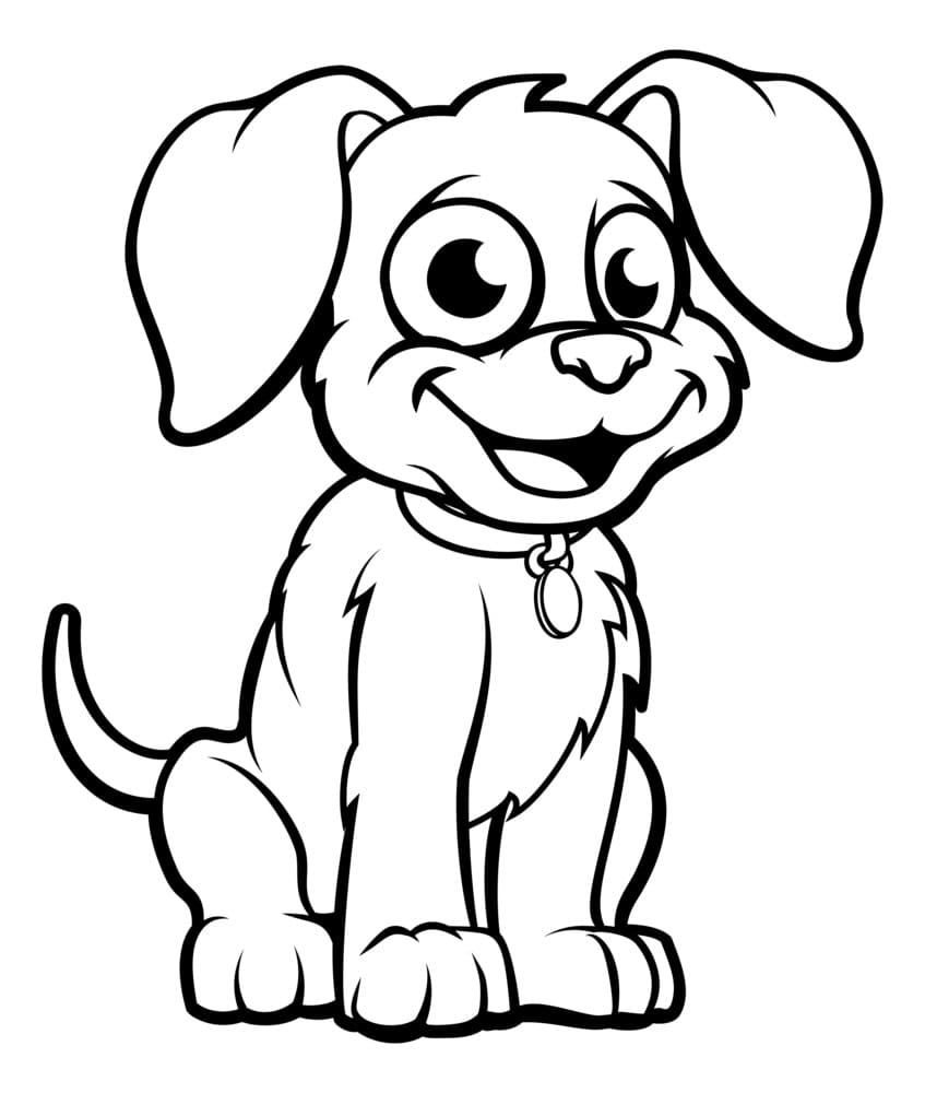 Coloriage gratuit Chien #182798 de la collection Animaux à imprimer