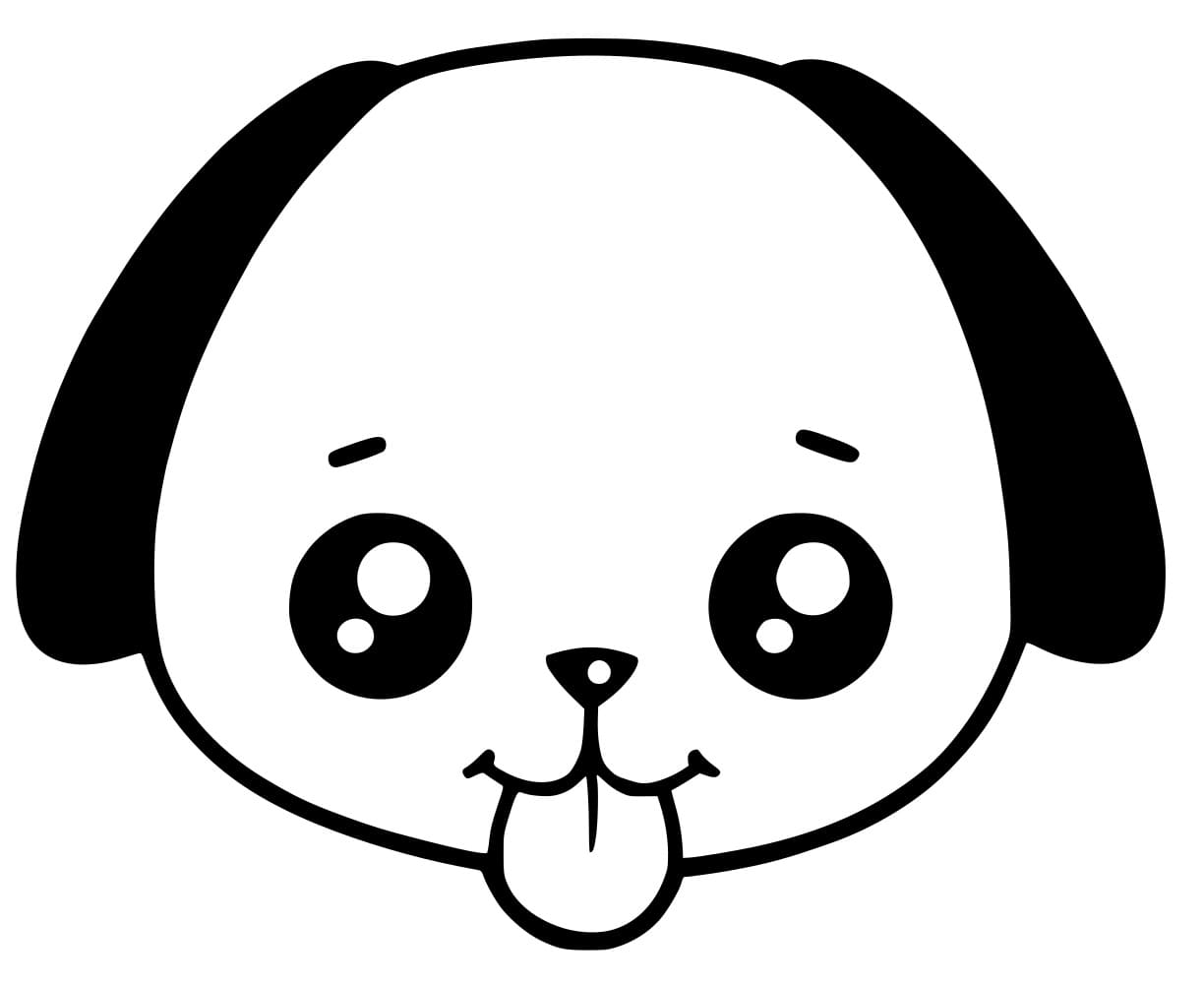 Joli coloriage Chien #182830 de la collection Animaux, prêt à imprimer pour petits et grands