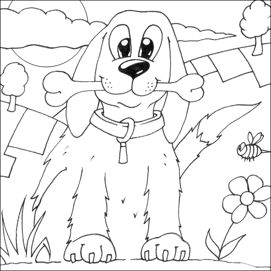 Dessin à colorier: Chien (Animaux) #3132 - Coloriages à Imprimer Gratuits