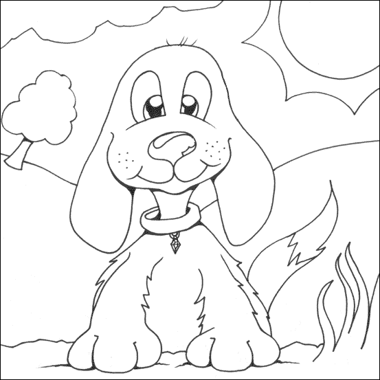 Dessin à colorier: Chien (Animaux) #3155 - Coloriages à Imprimer Gratuits