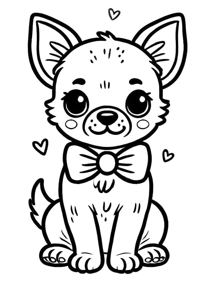Coloriage gratuit Chihuahua #219794 de la collection Animaux à imprimer
