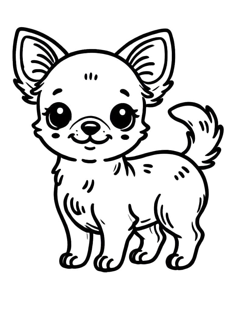 Dessin Chihuahua #219803 à colorier de la série Animaux, gratuit à télécharger et imprimer