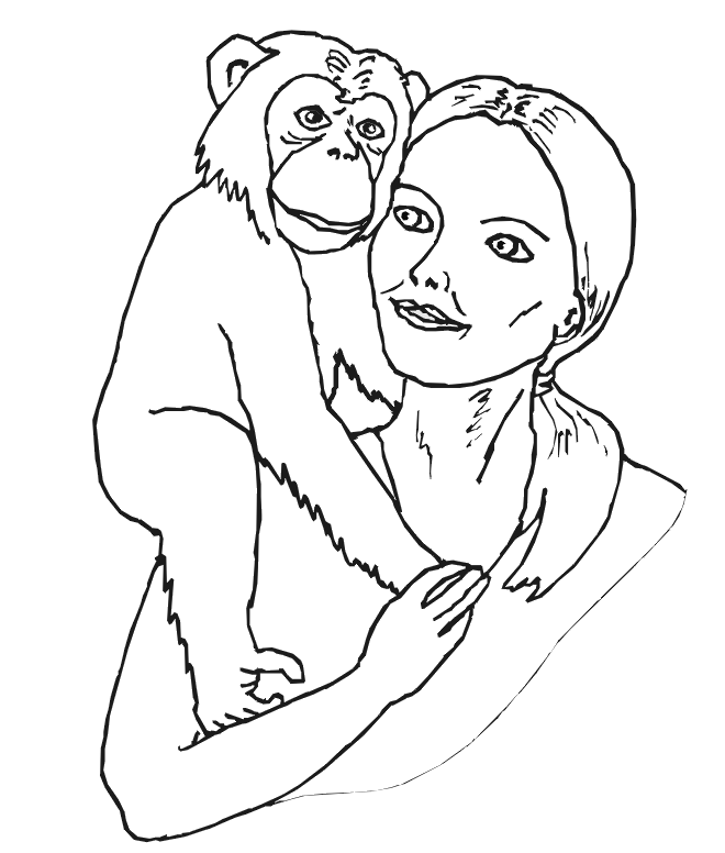 Dessin à colorier: Chimpanzé (Animaux) #2797 - Coloriages à Imprimer Gratuits