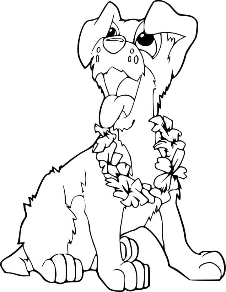 Coloriage gratuit Chiot #199529 de la collection Animaux à imprimer