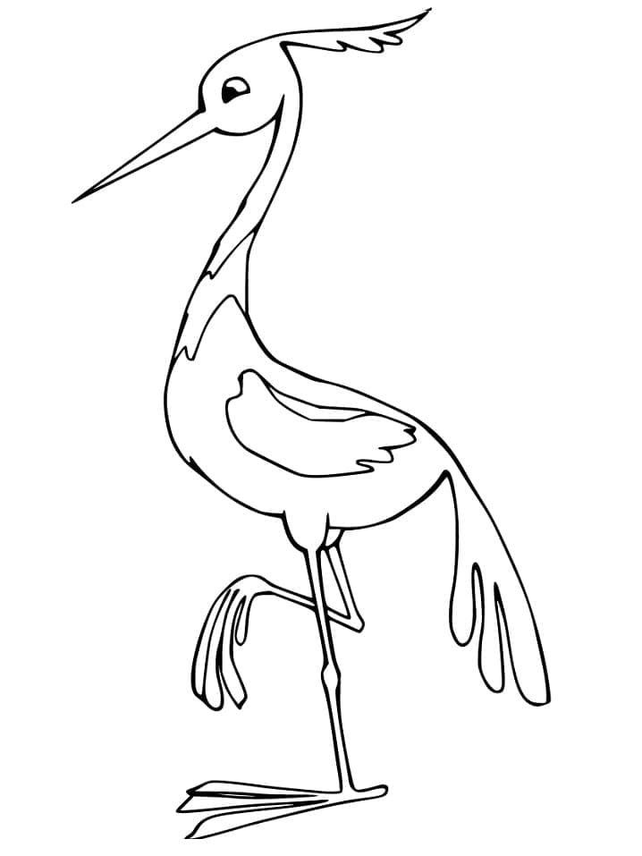 Illustration au trait Cigogne #185230 de la collection Animaux à colorier gratuitement