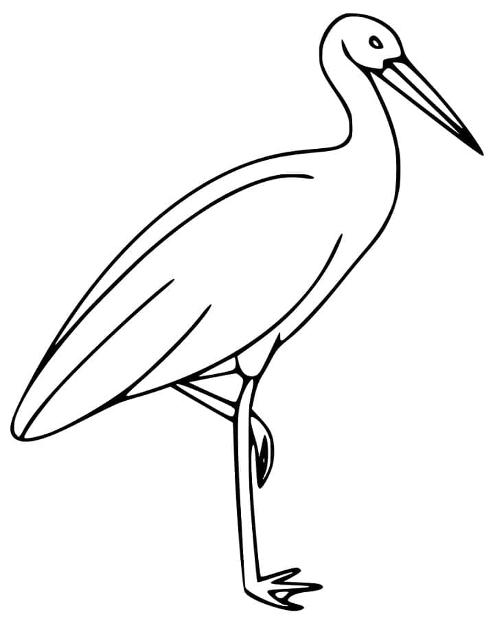 Coloriage à imprimer Cigogne #185248 de la série Animaux, gratuit pour enfants et adultes