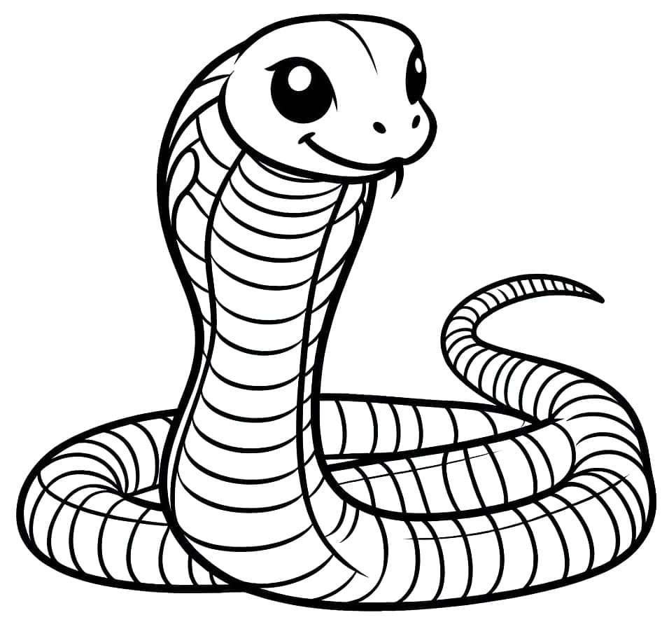 Coloriage gratuit Cobra #212670 de la collection Animaux à imprimer