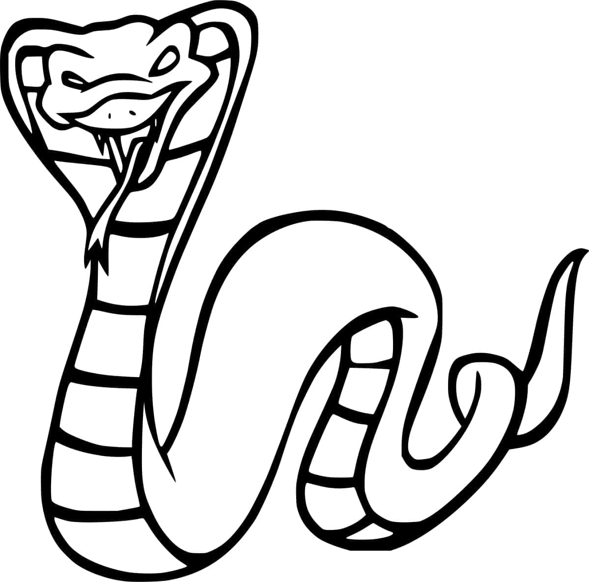 Coloriage gratuit Cobra #212682 de la collection Animaux à imprimer
