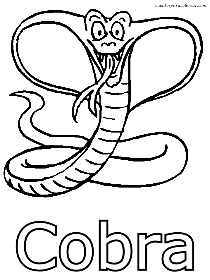 Dessin à colorier: Cobra (Animaux) #3289 - Coloriages à Imprimer Gratuits