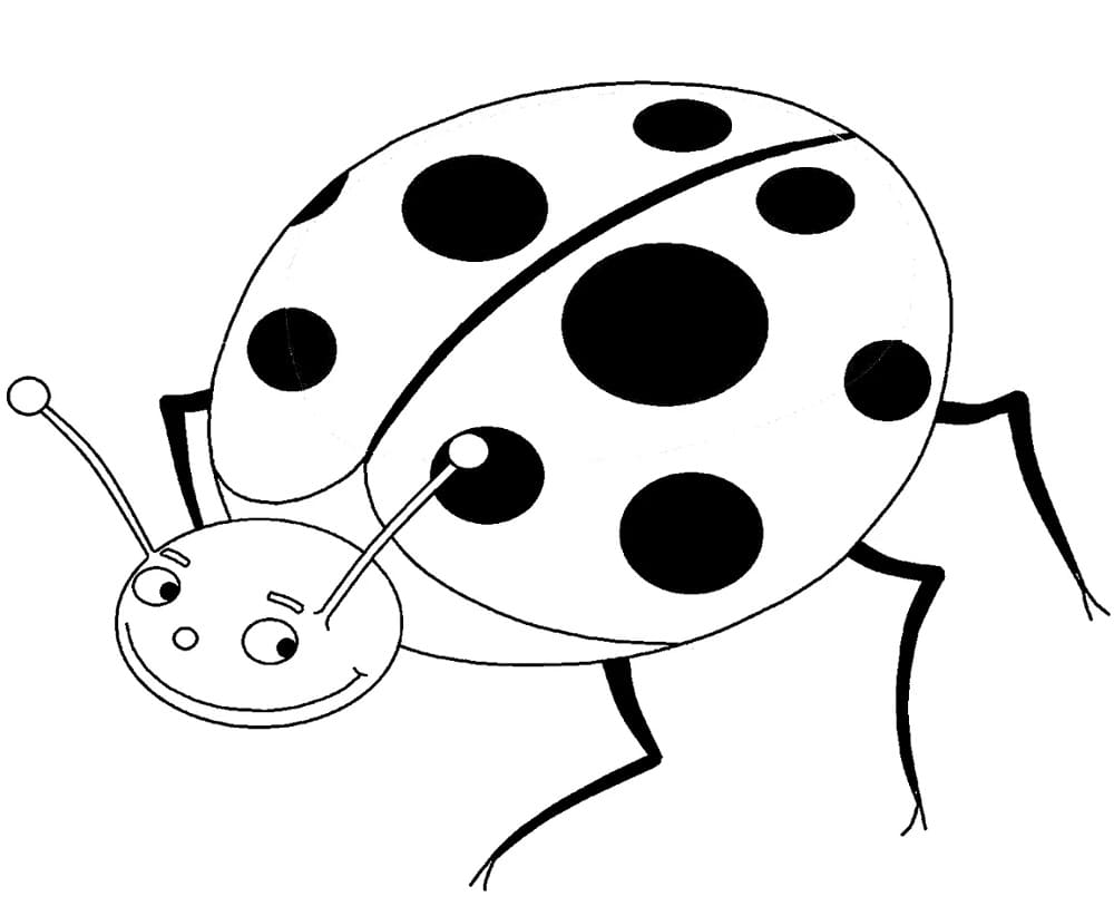 Coloriage gratuit Coccinelle #177692 de la collection Animaux à imprimer