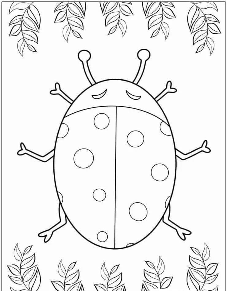 Coloriage gratuit Coccinelle #217607 de la collection Animaux à imprimer