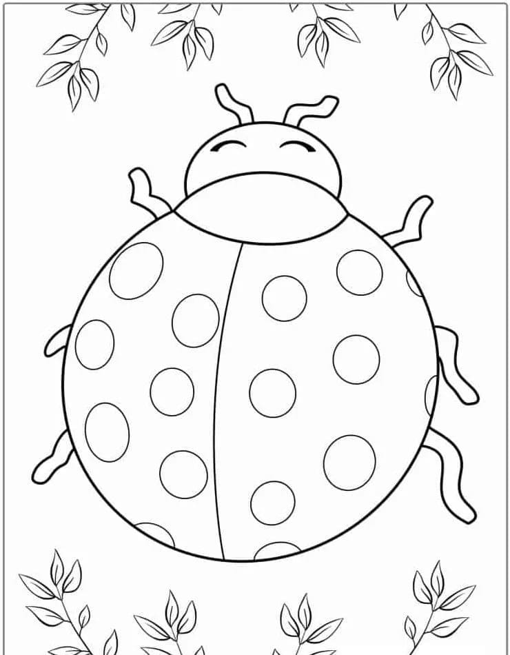 Coloriage gratuit Coccinelle #217609 de la collection Animaux à imprimer