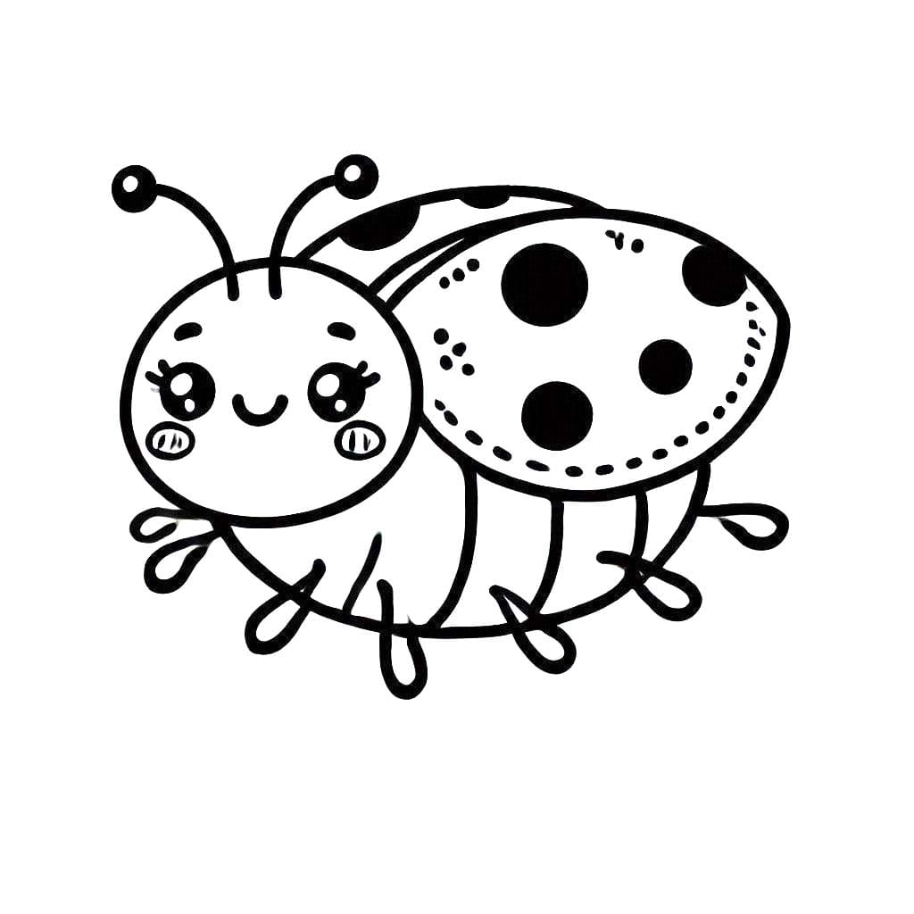 Coloriage gratuit Coccinelle #217615 de la collection Animaux à imprimer