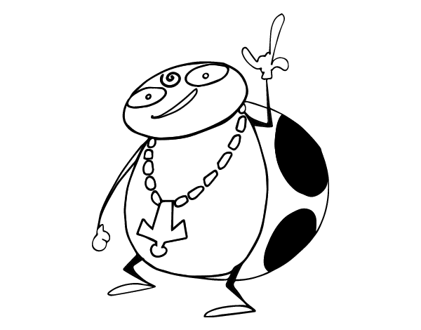 Dessin à colorier: Coccinelle (Animaux) #3440 - Coloriages à Imprimer Gratuits