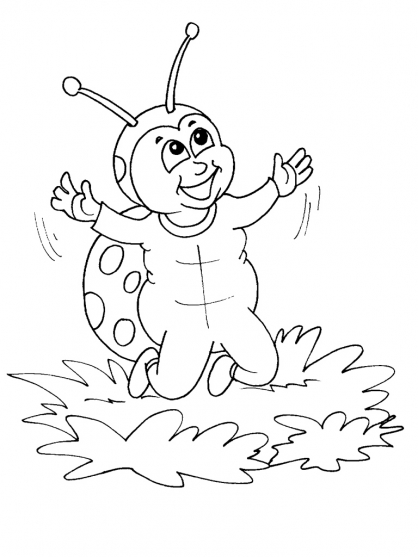 Dessin à colorier: Coccinelle (Animaux) #3498 - Coloriages à Imprimer Gratuits