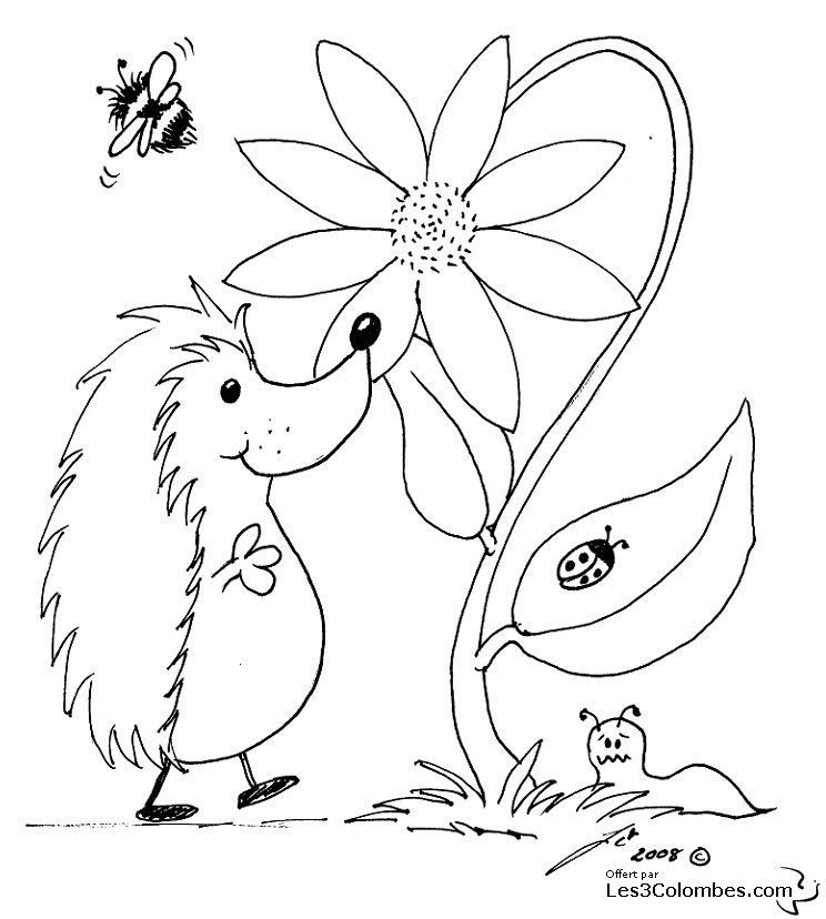 Dessin à colorier: Coccinelle (Animaux) #3544 - Coloriages à Imprimer Gratuits