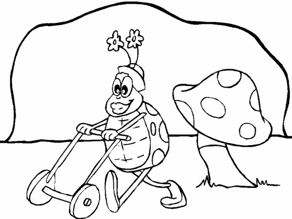 Dessin à colorier: Coccinelle (Animaux) #3572 - Coloriages à Imprimer Gratuits