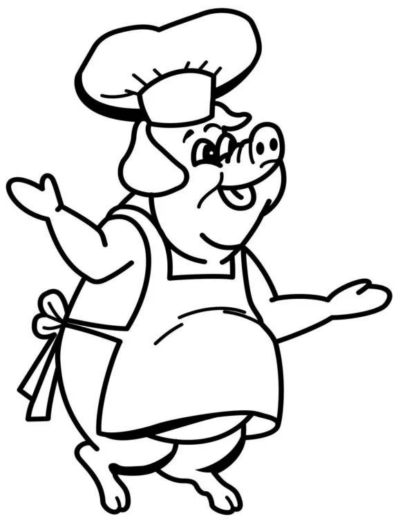 Coloriage gratuit Cochon #17627 de la collection Animaux à imprimer