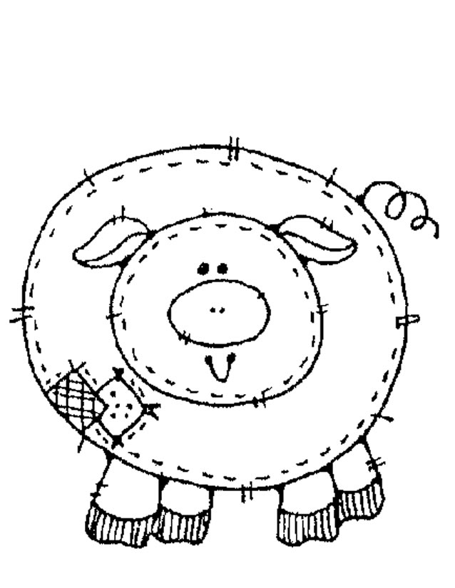 Coloriage gratuit Cochon #17634 de la collection Animaux à imprimer