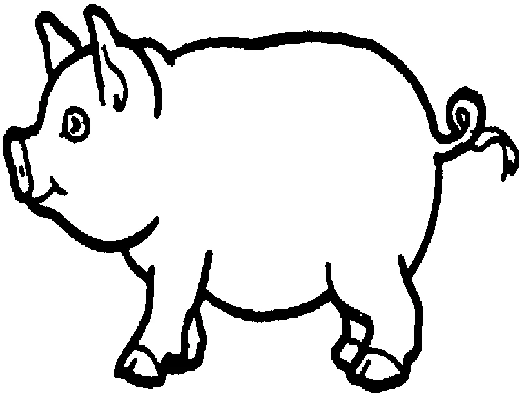 Coloriage gratuit Cochon #17639 de la collection Animaux à imprimer