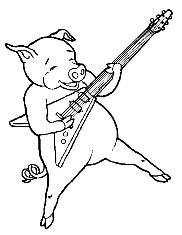 Coloriage gratuit Cochon #17649 de la collection Animaux à imprimer