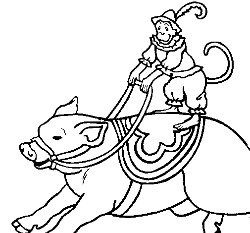 Coloriage à imprimer Cochon #17655 de la série Animaux, gratuit pour enfants et adultes