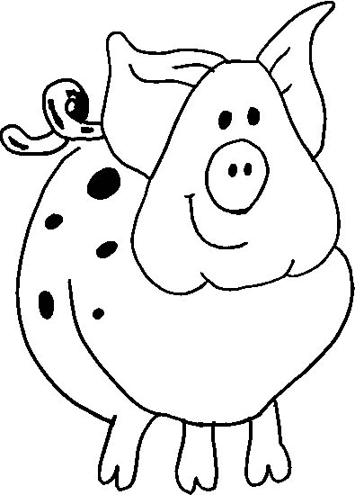 Coloriage imprimable Cochon #17699 de la collection Animaux à colorier aux crayons