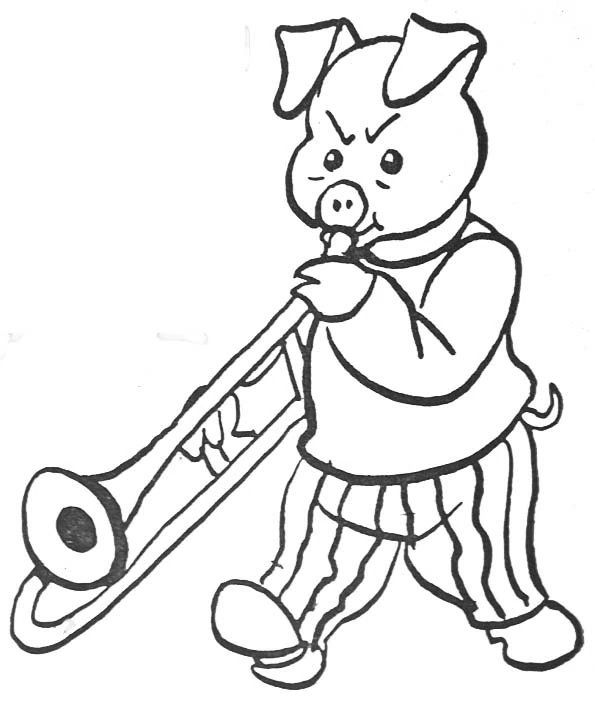 Coloriage Cochon #17796 à imprimer gratuitement, extrait de la collection Animaux